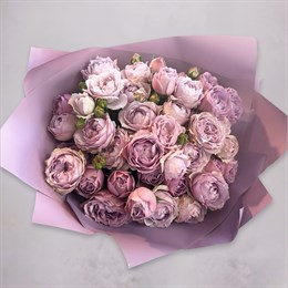 Букет из 11 пионовидных  роз Сиреневый поцелуй