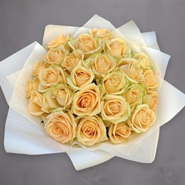 Букет цветов из 25 роз Персиковый вкус
