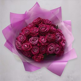 Букет цветов 35 роз Фуксия